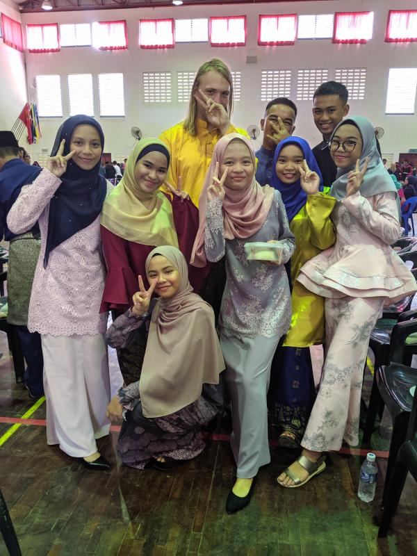 Hari Raya was also celebrated at Kammerer’s school, where students in each classroom brought in food that was set up as a buffet in the auditorium. “Everyone dressed in their holiday attire and spent the day eating and enjoying the holiday spirit,” said Kammerer, pictured with a group of ninth-graders. “I felt the Raya spirit as strongly as I've ever felt the Christmas spirit, and I'm not Muslim and was living in Malaysia for nine months. There's something to be said for that, for how welcoming everyone was, but also for how tight the sense of community and celebration and family is in Malaysia.”